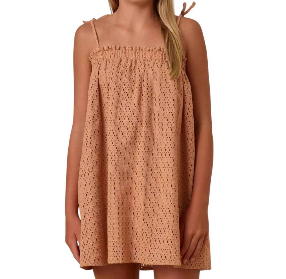 NEW RYLEE + CRU sahara mini dress in grapefruit